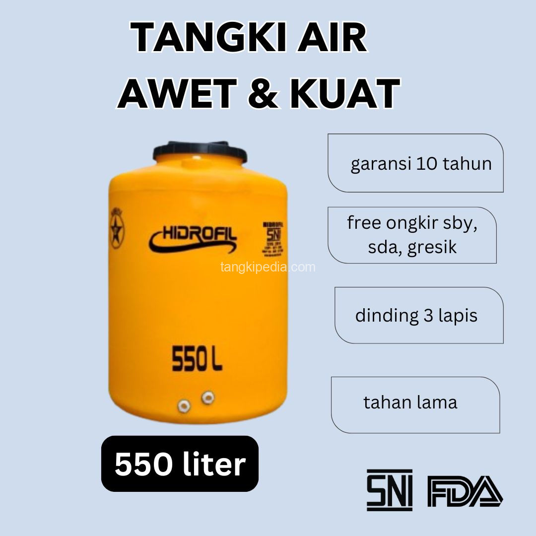  toko supplier jual tandon tangki toren air atas rumah plastik merek hidrofil 270 250 200 350 300 320 550 500 600 650 700 1100 1000 1200 2200 2000 3300 3000 5300 5000 5500 liter anti lumut kualitas penguin mpoin termurah terdekat di surabaya sidoarjo gresik jawa timur tengah barat jabodetabek 