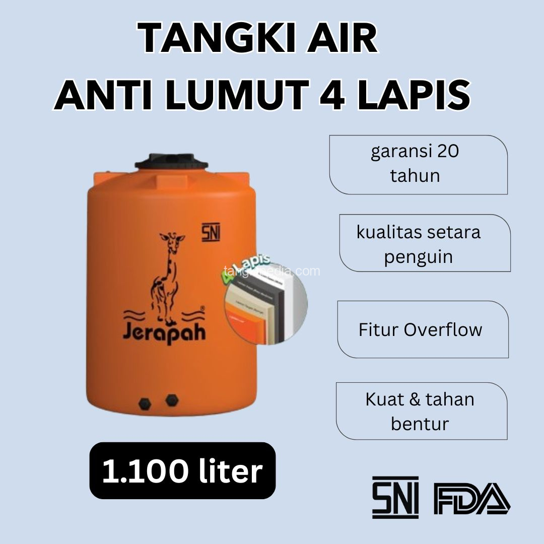 toko supplier jual tandon tangki toren air atas rumah plastik merk jerapah classic reguler regular TBJ 520 500 550 650 600 750 775 800 1100 1200 1000 2000 5000 liter anti lumut kualitas penguin mpoin termurah terdekat di surabaya sidoarjo gresik jawa timur tengah