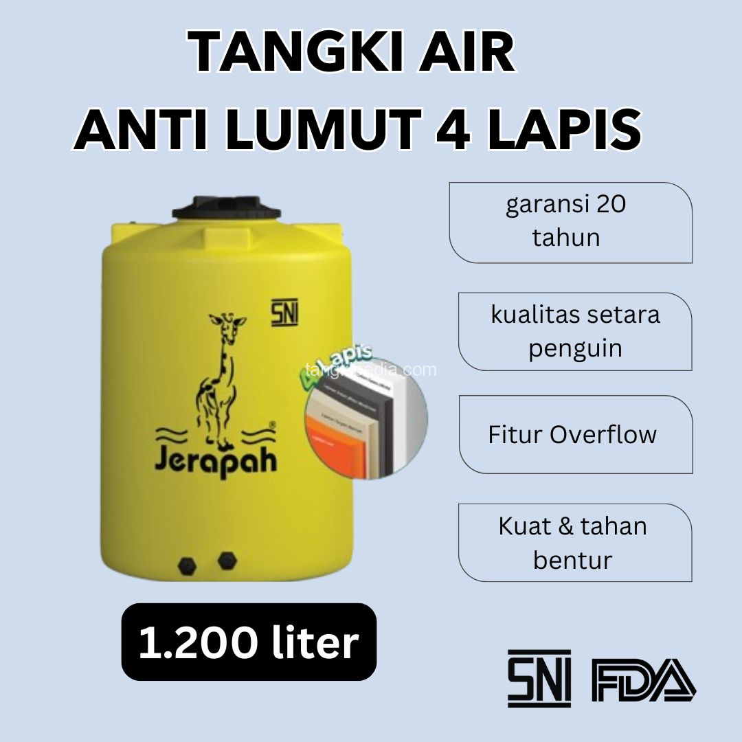 toko supplier jual tandon tangki toren air atas rumah plastik merk jerapah classic reguler regular TBJ 520 500 550 650 600 750 775 800 1100 1200 1000 2000 5000 liter anti lumut kualitas penguin mpoin termurah terdekat di surabaya sidoarjo gresik jawa timur tengah