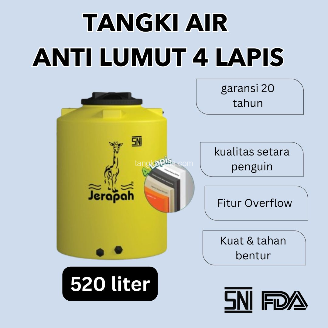 toko supplier jual tandon tangki toren air atas rumah plastik merk jerapah classic reguler regular TBJ 520 500 550 650 600 750 775 800 1100 1200 1000 2000 5000 liter anti lumut kualitas penguin mpoin termurah terdekat di surabaya sidoarjo gresik jawa timur tengah