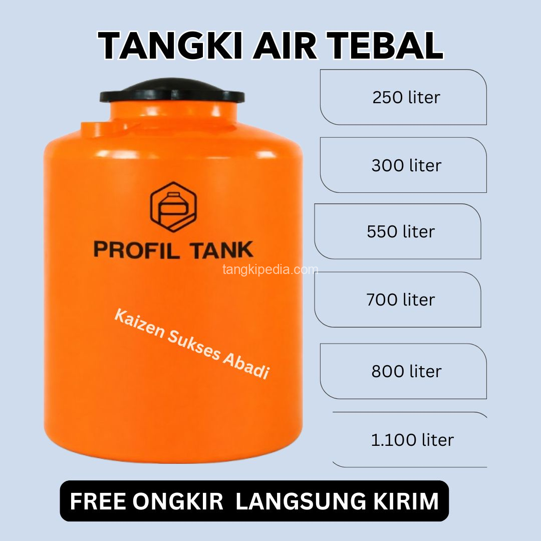 Toko supplier jual tandon tangki toren air atas plastik merek profil tank tda penguin 250 200 350 300 550 500 700 800 1100 1000 1200 liter termurah terdekat di surabaya sidoarjo gresik jawa timur tengah barat bali
